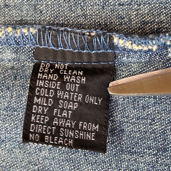 Berek by Takako Sakon Denim Jean Jacket Size M Bedazzled Beads Sequins Pre-owned - Picture 8 of 13